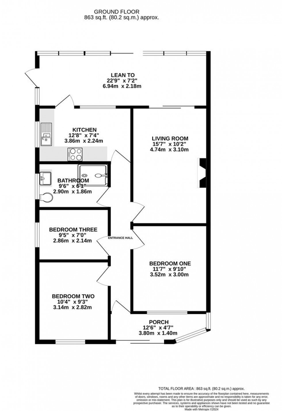 Floorplan for Oxford Road, Lower Stratton, Swindon