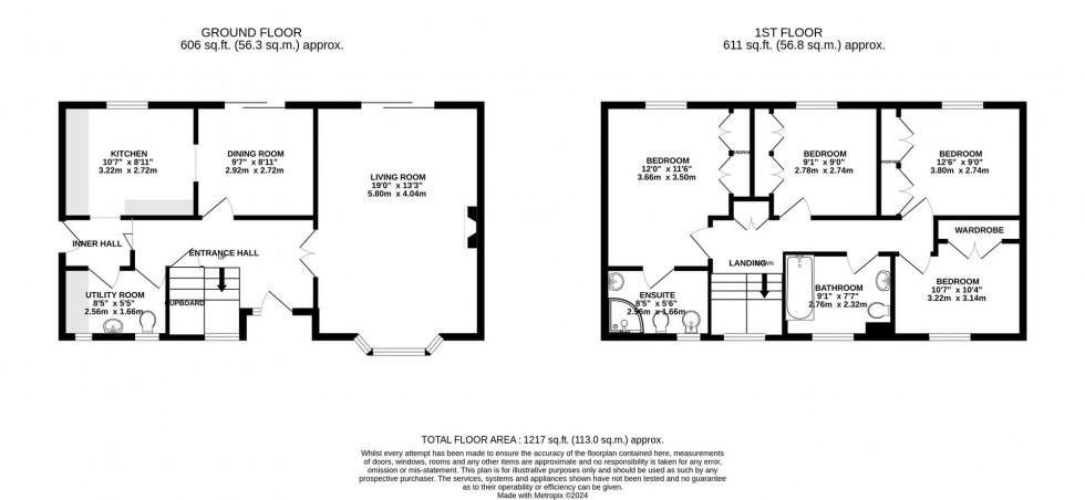 Floorplan for Kingscote Close, Nine Elms, Swindon