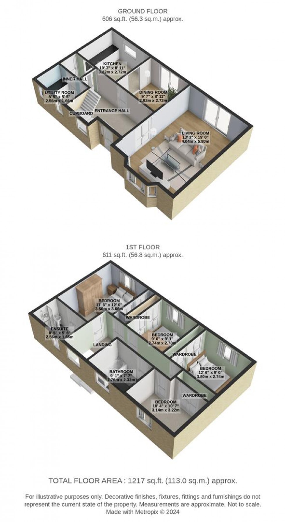 Floorplan for Kingscote Close, Nine Elms, Swindon