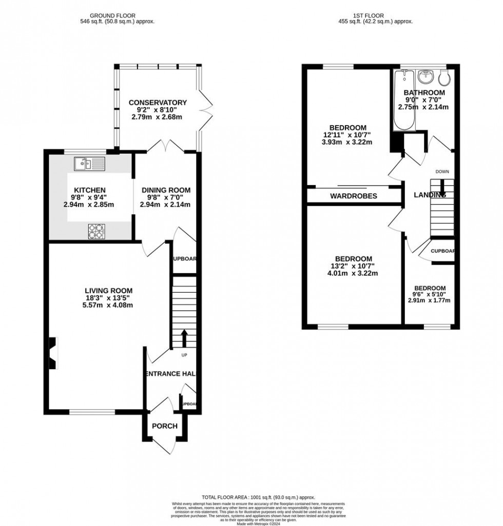 Floorplan for Eliot Close, Liden, Swindon