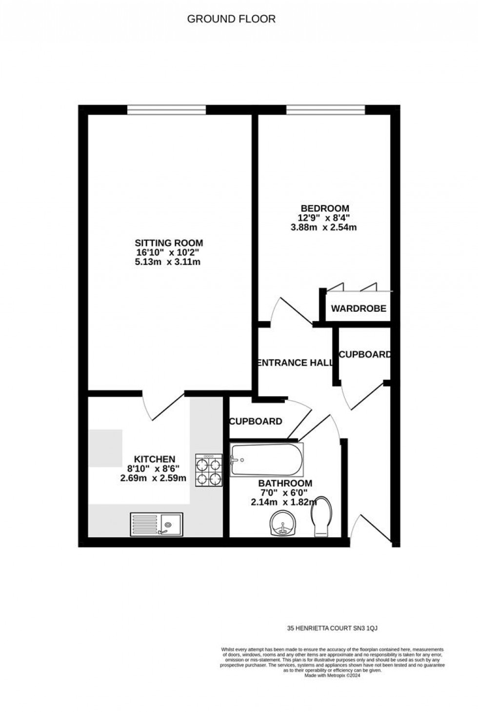 Floorplan for Marlborough Road, Old Town, Swindon