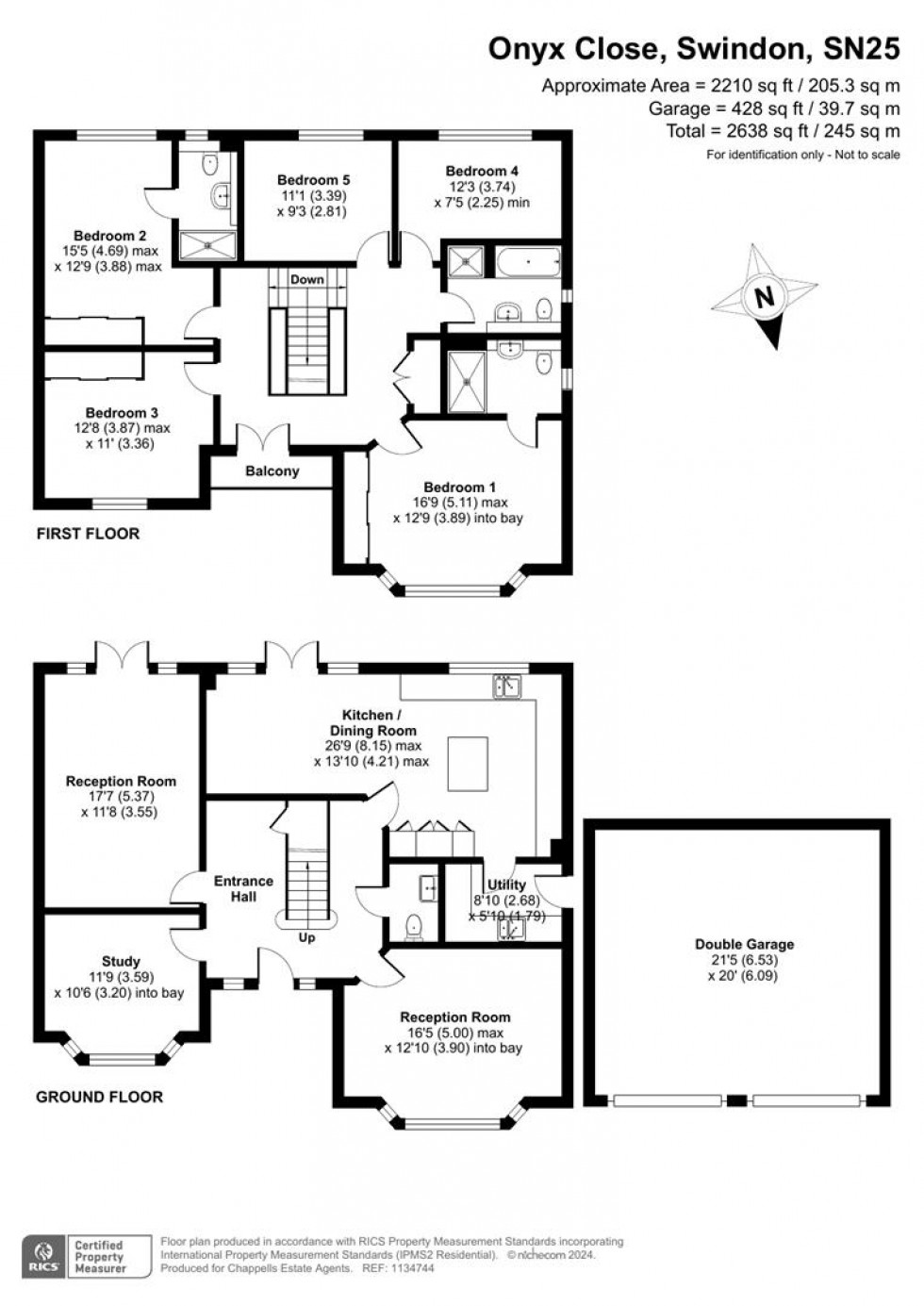 Floorplan for Onyx Close, Swindon