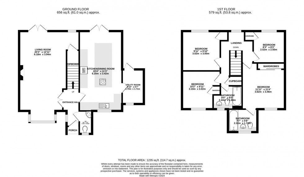 Floorplan for Darcey Close, Grange Park, Swindon