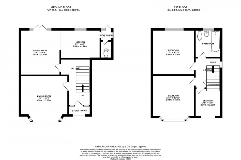 Floorplan for Bowood Road, Old Town, Swindon