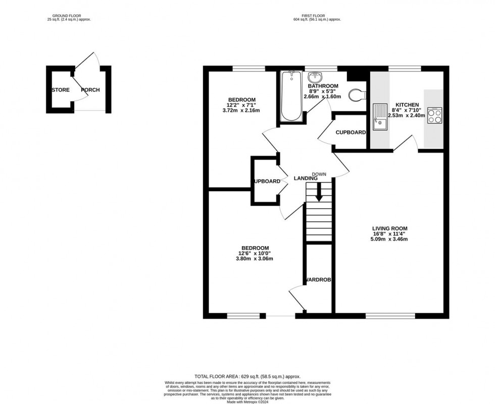 Floorplan for Ascham Road, Grange Park, Swindon