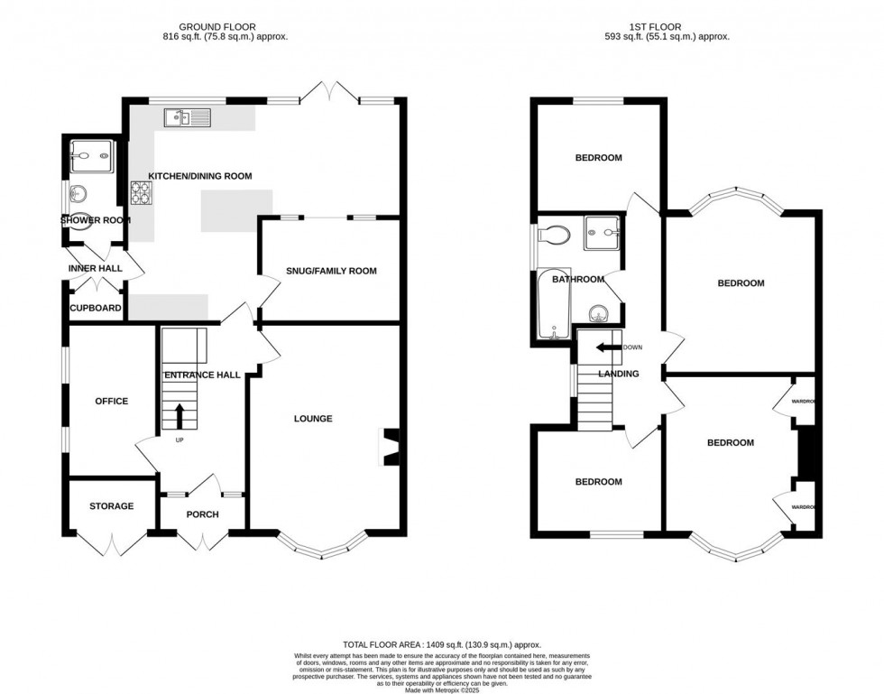 Floorplan for Sandown Avenue, Lakeside, Swindon