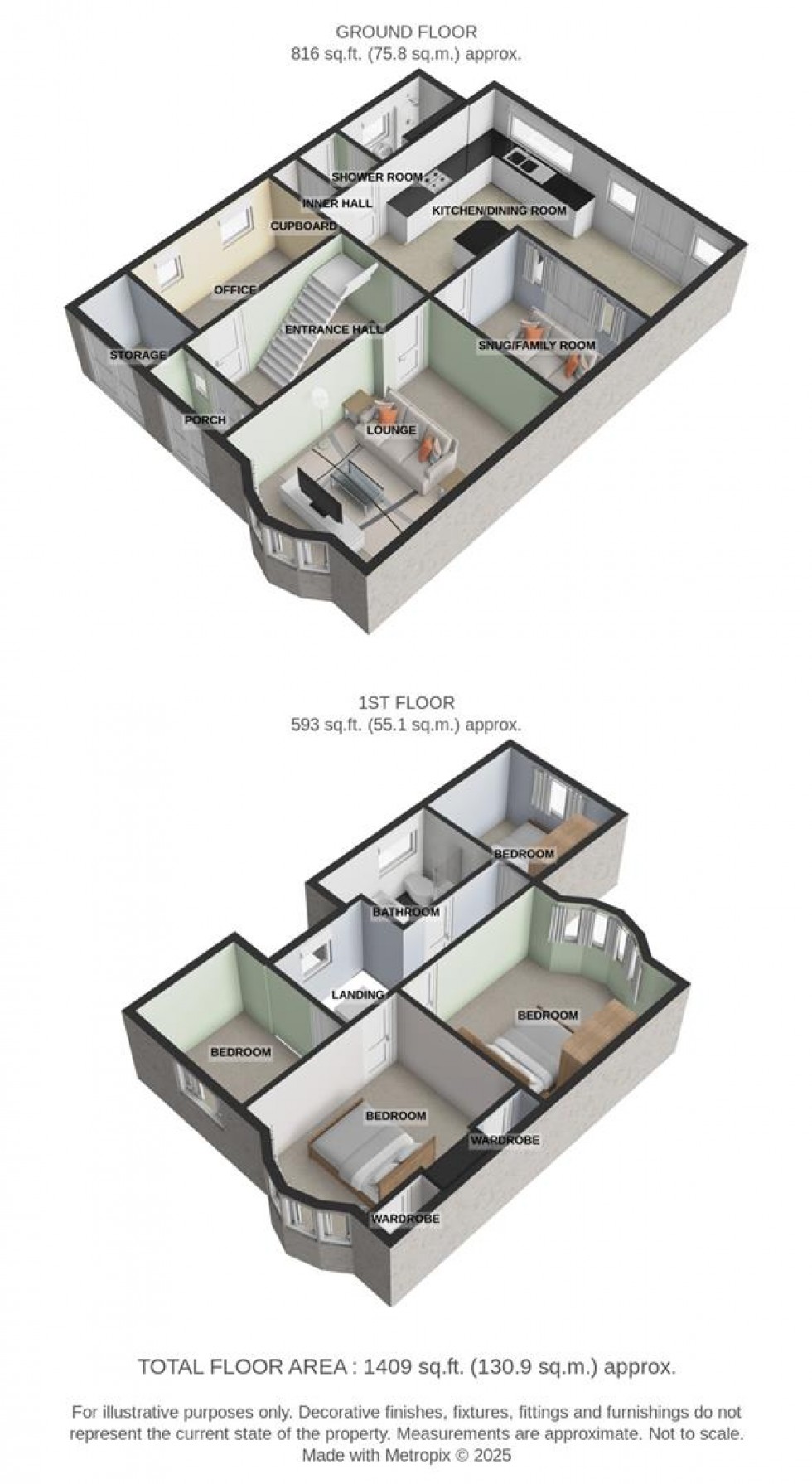 Floorplan for Sandown Avenue, Lakeside, Swindon